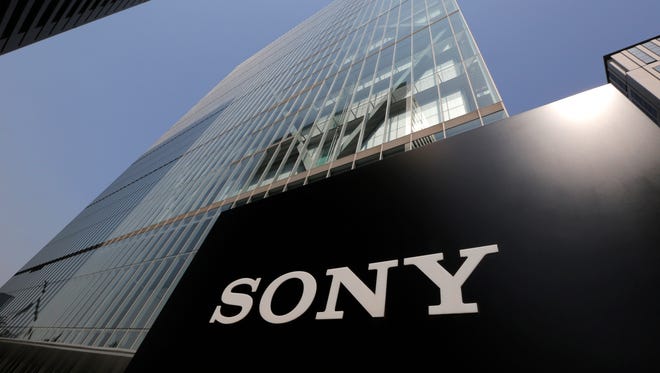 Sony's logo is seen outside the company's headquarters in Tokyo.