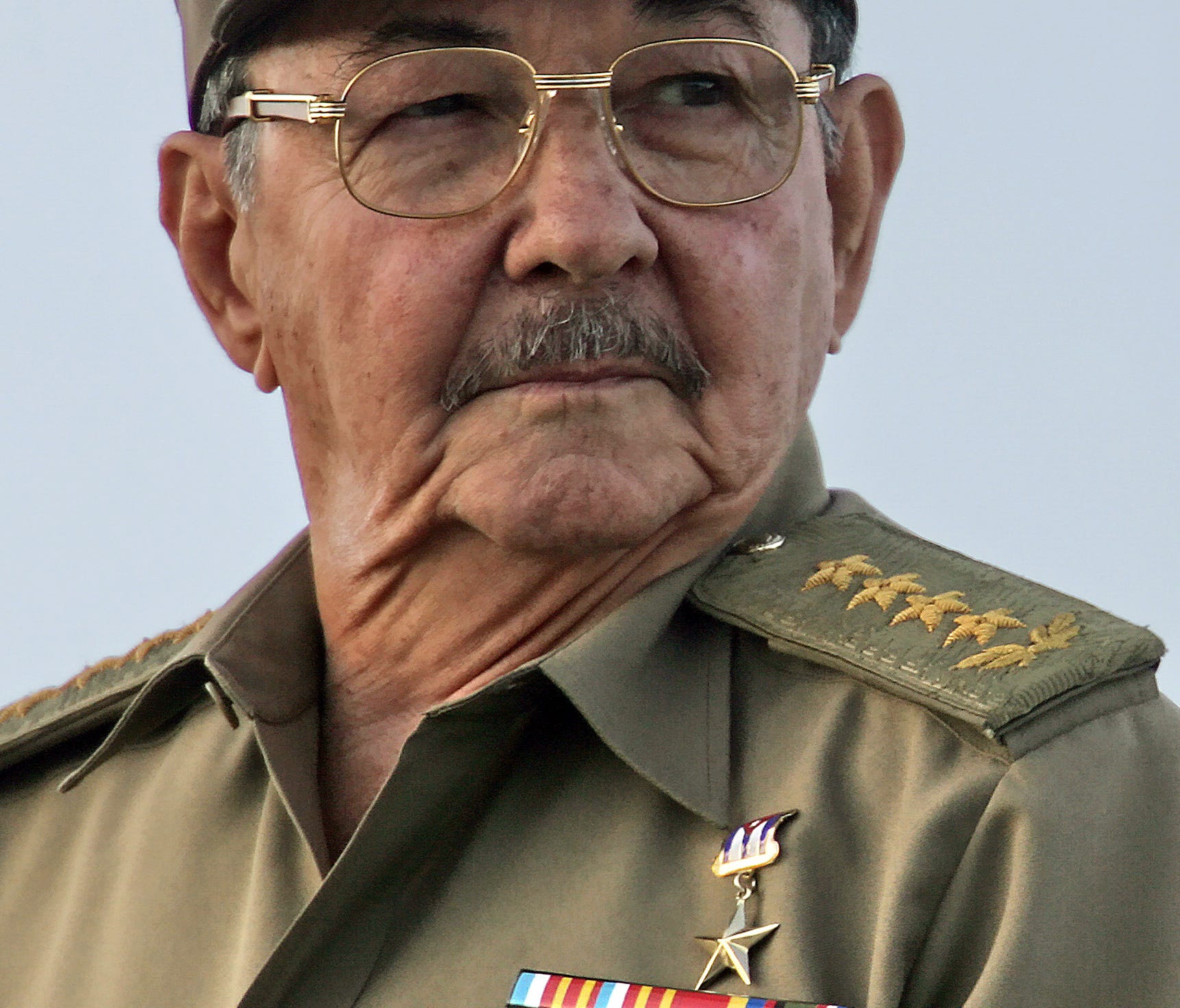 Acting Cuban President Raul Castro participates in a military parade on Dec. 2, 2006, at Revolution Square to celebrate the 80th birthday of his brother, President Fidel Castro, and the 50th Anniversary of the Cuban Army.