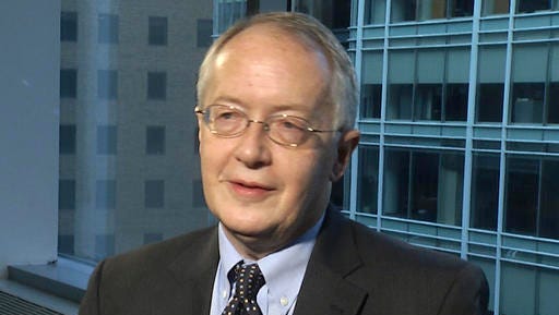 This frame grab from video shows Myron Ebell during an interview with The Associated Press in Washington, Thursday, Jan. 26, 2017. Ebell, the former head of President Donald Trump’s transition team at the Environmental Protection Agency says he expects the new administration to seek significant budget and staff cuts.