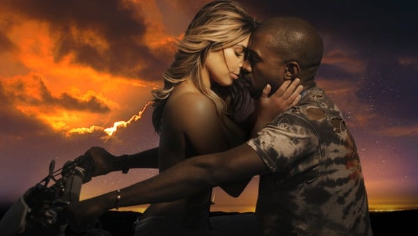 pix Kim K Kanye Music Video kim is topless in new kanye video