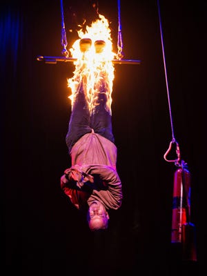 Jonathan Goodwin, known as The Daredevil, during a performance of "The Illustionists - Live on Broadway."