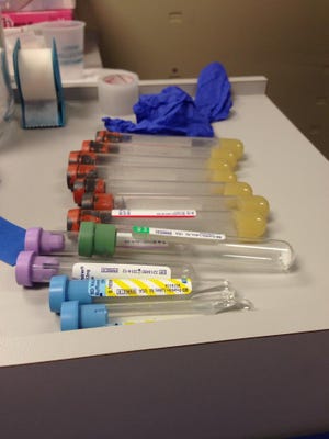 My first round of testing happened in early December 2013. These were the vials of blood they took for that first round.