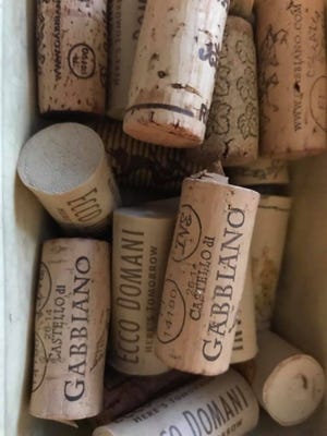 Corks: Why throw them away when you can make a wreath out of them?