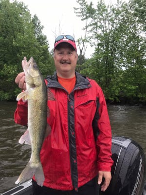 John Cravens with a nice central Wisconsin walleye.