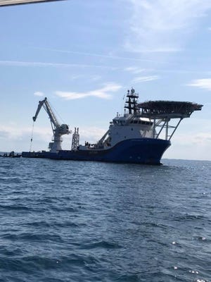 A ship from Bordelon Marine was seen by many Treasure Coast anglers just offshore of the Six Mile Reef off St. Lucie Inlet earlier in the week. What was it doing there?