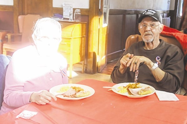 SPECTATOR PHOTOS BY GEORGE AUSTIN
ENJOYING HIS BREAKFAST: Ernest Camara, a Korean War veteran who was an artilleryman for the Army, is seen at the Somerset Historical Society last Friday.