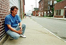 -Jay Miscavage, 39, a homeless man who sleeps on the sidewalk near St. Vincent de Paul Kitchen, a charity meal program in Wilkes-Barre, Pa. Miscavage once earned $12 an hour as a landscaper, but now takes temporary jobs that pay barely above the $5.15-an-hour minimum wage.