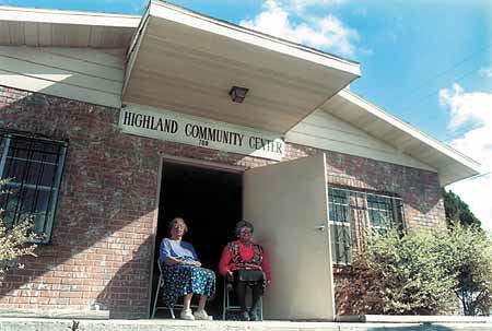 Members of the Friendly Garden Club helped build the Highland Community Center in Lake Alfred around 1953. Years later, current club president Eva King, left, and vice president Henrietta McGriff believe the facilty is too small to support the community.