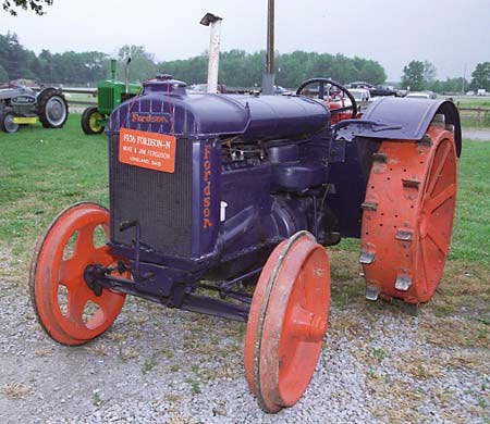 A 1936 Fordson owned by Mike and Jim Ferguson of Loveland, Ohio, on display at the U.S. Grant Trail Antique Machinery Club on Saturday, May 20 at the Clermont County Fairgrounds in Owensville, Ohio.