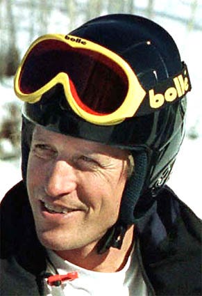 1984 Olympic gold medalist Bill Johnson of Van Nuys, Calif. is shown in this December 2000 file photo. Johnson remains in a coma after crashing during an FIS downhill race on Big Mountain Resort in Whitefish, Mont., on Thursday.