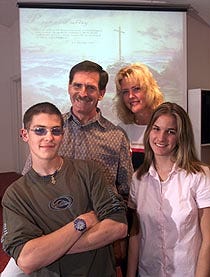 Fran and Cheri Laporte, co-pastors of the New Beginnings Foursquare Church in Marstons Mills, encourage their children Jeff, 17, and Kate, 15, as well as teenagers in their parish, to remain virgins until marriage.