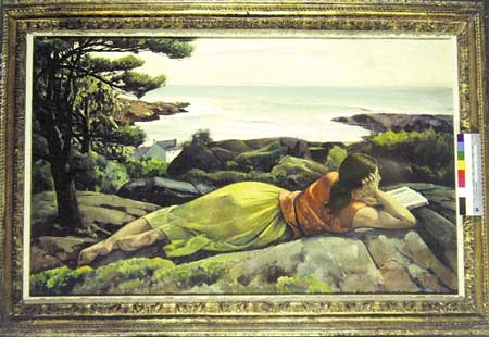 Leon Kroll's "Blanche Reading" is one of the 28 paintings by the former Ogunquit Art Colony master included at the Ogunquit Museum of American Art.
Courtesy photo