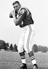 This is a 1961 file photo of quarterback Johnny Unitas of the Baltimore Colts.