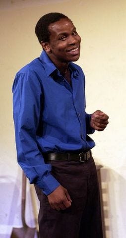 Sam Bailer is guileless in LeRoi Jones' "Dutchman,"part of the "Black Voices" production at the Acrosstown Repertory Theatre.