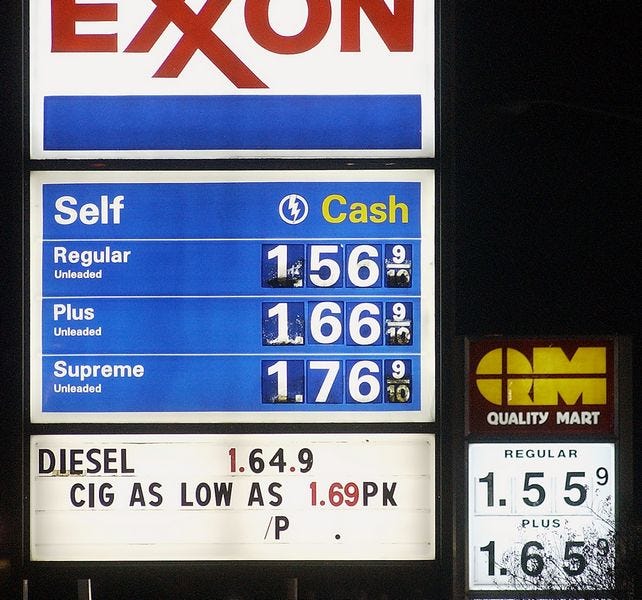 Gas prices are slowly dropping, as evidenced at two neighboring stations on Cotton Grove Road Monday evening.
