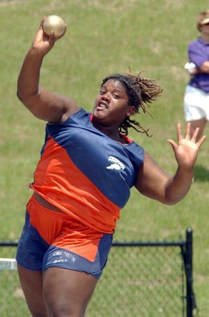 Chapman junior Cierra Hall won the 2A shot put with a throw of 35 feet, 4æ inches.