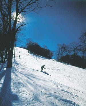 Cataloochee Ski Resort near Asheville has a 740-foot vertical drop.