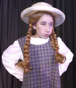 Brittney Kelly plays the younger Anne in the musical "Anne of Green Gables," closing this weekend at Gainesville Community Playhouse.