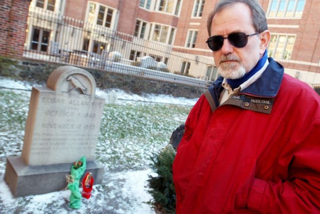 Jeff Jerome, curator at the Poe House and Museum in Baltimore, said that for the 56th year, someone has marked Edgar Allan Poe's birthday by placing French cognac and three roses on his grave in the middle of the night.