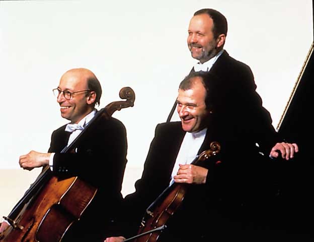 The Paris Piano Trio - or Les Musiciens in Europe - is made up of, from left, cellist Roland Pidoux, violinist Regis Pasquier and pianist Jean-Claude Pennetier.