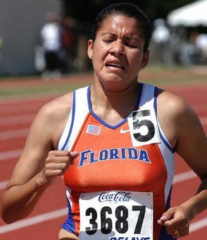 Norma Vega-Gonzalez was the runner-up in the women's invitational mile Saturday, crossing the finish line in 5:12.76.
