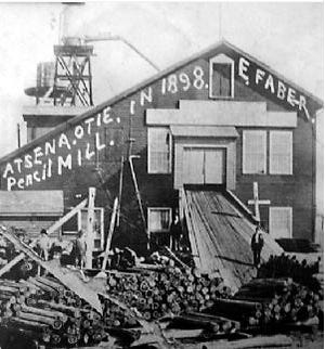 The Faber pencil mill on Atsena Otie Key, which was where the original town of Cedar Key had been.