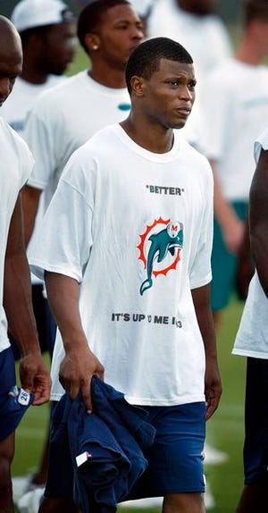Miami running back Travis Minor, shown in this July 31, 2003 photo, becomes the Dolphins' No. 1 running back, at least for now.