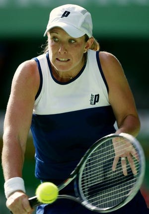 Lisa Raymond, pictured competing at the Australian Open in January, reached a goal of making the Olympic team.