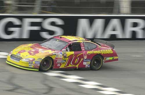 Greg Biffle crosses the finish line in first place Sunday at the GFS Marketplace 400 at Michigan International Speedway in Brooklyn.