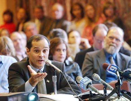 Health and Human Services Commissioner John Stephen, addressing the joint legislative Fiscal Committee Wednesday, said New Hampshire's Medicaid program needs an overhaul in order to avoid higher taxes or a reduction in service.
AP photo