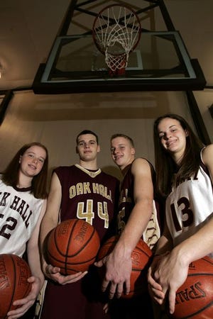 For the Neales, basketball is a family affair. All play for Oak Hall: seventh-grader Breckley, 13, junior McLeod, 16, ninth-grader Skyler, 14, and senior Kittery, 17.