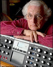 Robert Moog with a modern version of his synthesizer.