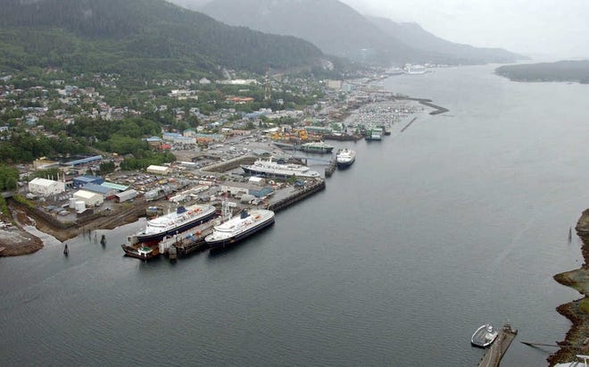 Lawmakers in Congress have reached a compromise on controversial plans for a bridge to connect Ketchikan, left, to its airport on Gravina Island, at right, to replace a ferry system, and another bridge in the Anchorage area.