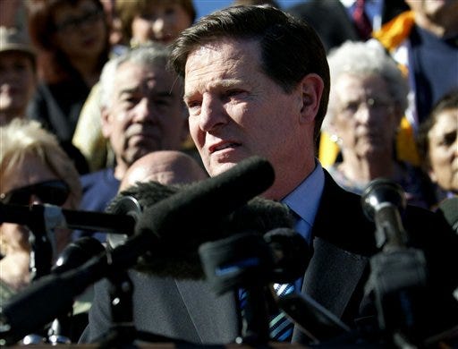 Embattled Rep. Tom DeLay speaks during a news conference after announcing his decision to abandon his bid to remain as House majority leader Saturday, Jan. 7, 2006 in Sugar Land, Texas.