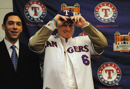 Brad Wilkerson was traded from the Washington Nationals to the Texas Rangers during baseball's winter meetings.