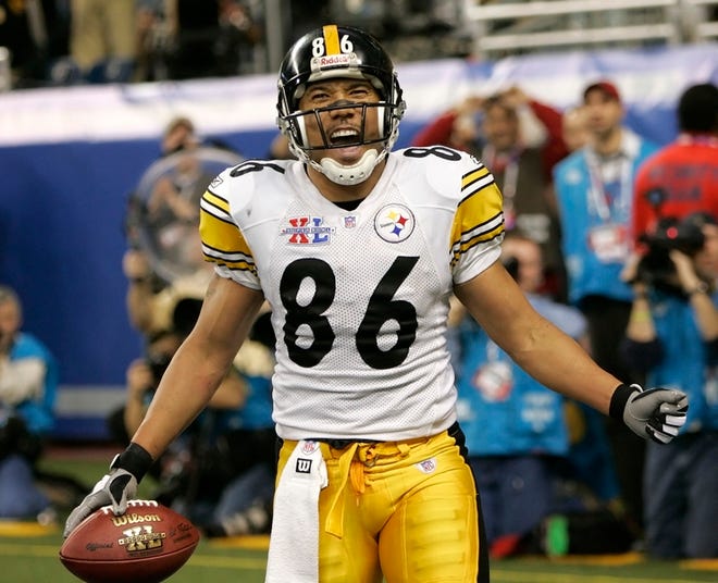 Pittsburgh receiver Hines Ward's (86) touchdown grab on a pass by fellow receiver Antwaan Randle El clinched the win and helped make Ward the Super Bowl MVP.