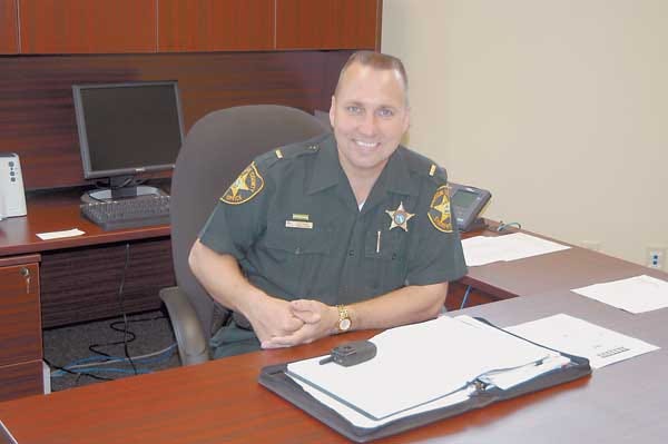 Lt. Jimmy Pogue, new commander for the sheriff's Southwest District Office, makes the transfer from the South Marion District in The Villages.