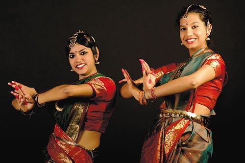Amritha AllAdi and Dhyana Sankar of the Jathiswara School of Dance and Music will perform Saturday at India Fest, a fund-raiser for the India Cultural & Education Center.
