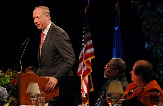 David Gergen was the keynote speaker at the annual Spartanburg Area Chamber of Commerce meeting held at the Marriott at Renaissance Park Tuesday evening. The former presidential adviser also spoke to students at Wofford College and USC Upstate earlier Tuesday.