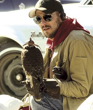 Director Julian Goldberger holds a falcon during the filming of "The Hawk is Dying" in the fall of 2004. The film screened at the International Film Festival in Cannes last month, and will continue on the film festival circuit this summer.