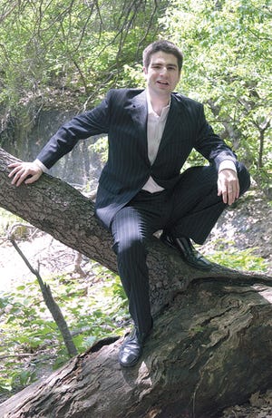 Author Ned Vizzini, 25, poses in New York's Central Park. The author's mental depression is the subject of his book, "It's Kind of a Funny Story.