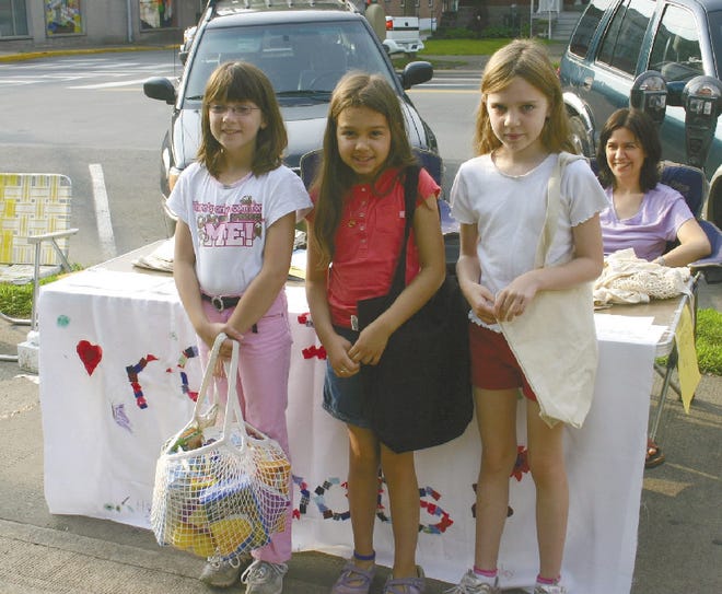 Members of the local chapter of Roots and Shoots will have a table at the Saturday, Aug. 19, Farmer's Market on Main Street, Stroudsburg. The children will offer cloth bags (to reduce the use of plastic bags) and environmental information to the public