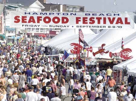 By mid-morning on Saturday, Ocean Boulevard was jammed with patrons and vendors for the 17th annual Hampton Beach Seafood Festival. As many as 125,000 were expected to attend the event this weekend.