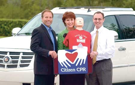 Dan Cannon, from left, Susan Barham and Marlin Lynn promote the Save a Life-Buy a Mannequin campaign for Citizen CPR.