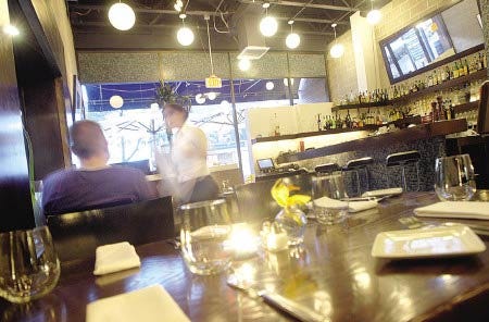 Pesce Blue in Portsmouth is trying to tone down its image to attract more patrons.