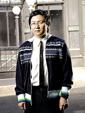 Masi Oka, who plays a jolly comic book geek with the ability to teleport through time on "Heroes," is the first male break-out star of the fall TV season.