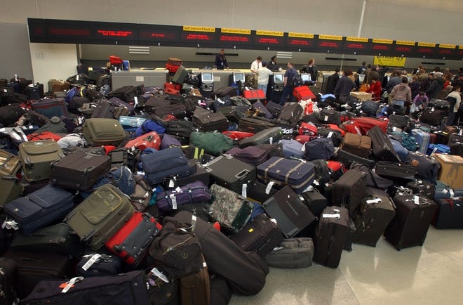 Globally, about 30 million bags are mishandled each year. Airlines spend about $2.5 billion to find those bags and deliver them.