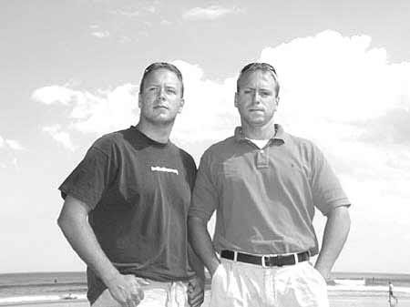 Stephen, left, and Dan Ryan may be returning to their positions as lifeguards at Hampton Beach.
Courtesy photo