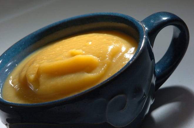 To help recover from holiday overindulgence, add some low-calorie dishes to your diet, such as Acorn Squash & Pear Soup.