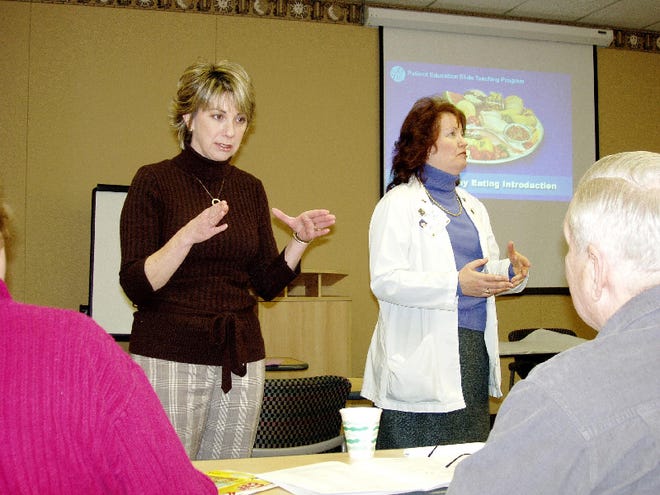 Mary Jean Carey, left, leads the 'Success with Diabetes' program at Pocono Medical Center with clinical dietician Lynne Garris, right.